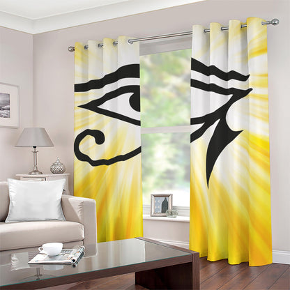 Eye Of Horus Symbol Print Blackout Grommet Curtains