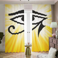Eye Of Horus Symbol Print Dimout Pencil Pleat Curtains