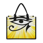 Eye Of Horus Symbol Print Canvas Tote Bag