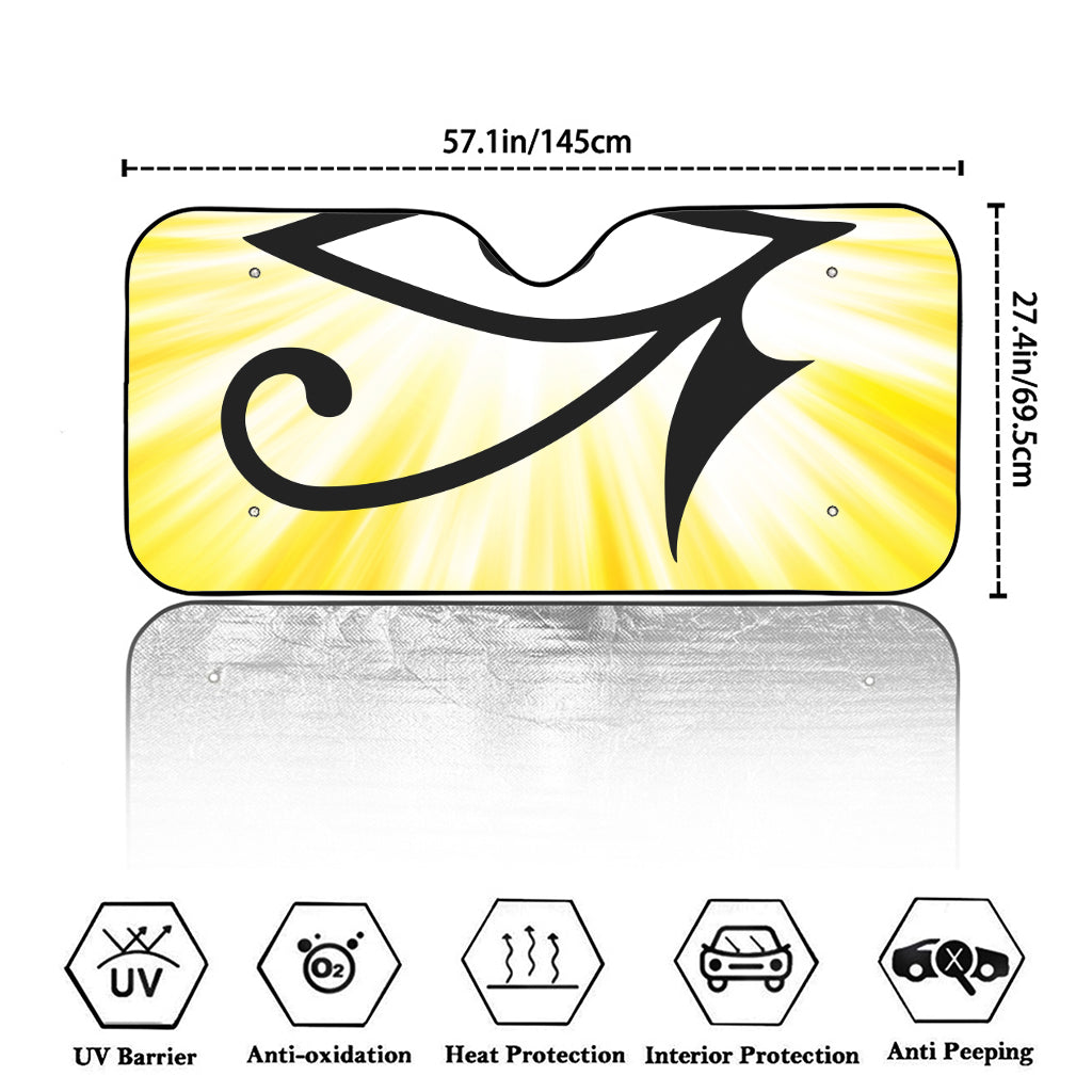 Eye Of Horus Symbol Print Car Windshield Sun Shade
