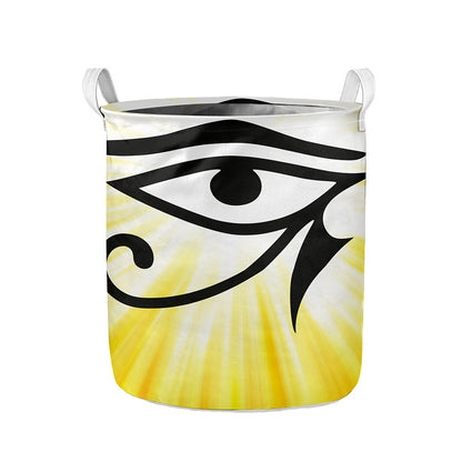 Eye Of Horus Symbol Print Collapsible Laundry Basket