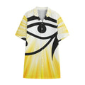 Eye Of Horus Symbol Print Cotton Hawaiian Shirt