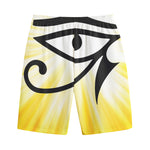 Eye Of Horus Symbol Print Cotton Shorts