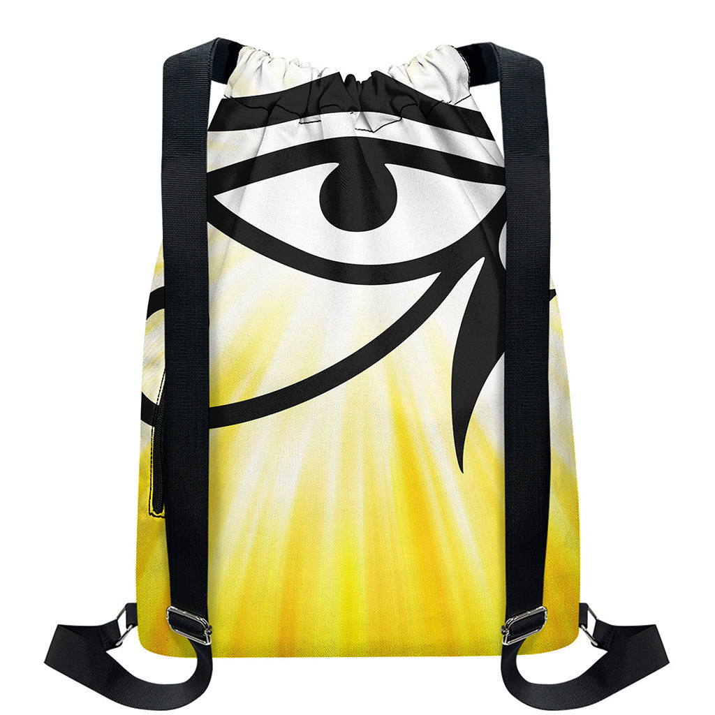 Eye Of Horus Symbol Print Drawstring Backpack