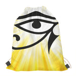 Eye Of Horus Symbol Print Drawstring Bag