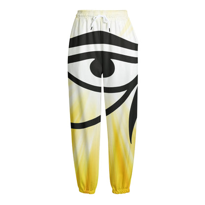 Eye Of Horus Symbol Print Fleece Lined Knit Pants