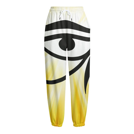 Eye Of Horus Symbol Print Fleece Lined Knit Pants