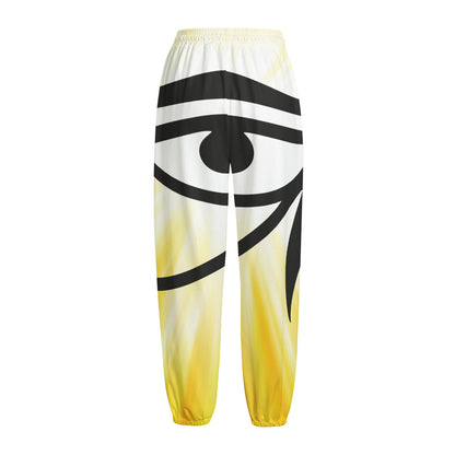 Eye Of Horus Symbol Print Fleece Lined Knit Pants