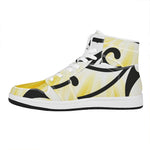 Eye Of Horus Symbol Print High Top Leather Sneakers