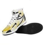 Eye Of Horus Symbol Print High Top Leather Sneakers