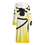 Eye Of Horus Symbol Print Hooded Bathrobe