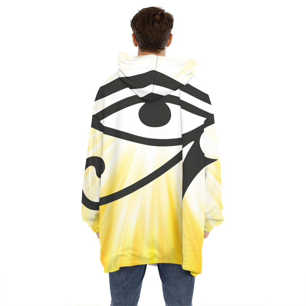 Eye Of Horus Symbol Print Hoodie Blanket