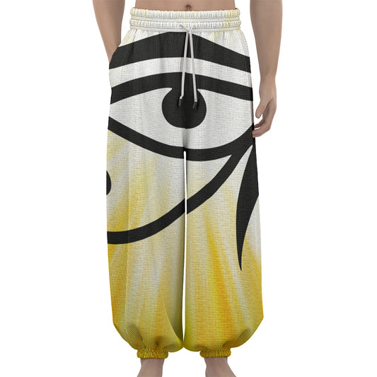 Eye Of Horus Symbol Print Lantern Pants