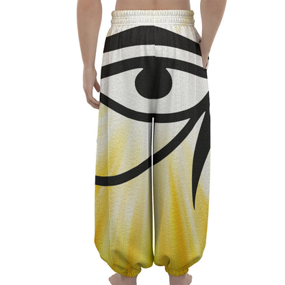 Eye Of Horus Symbol Print Lantern Pants