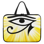 Eye Of Horus Symbol Print Laptop Sleeve With Handle