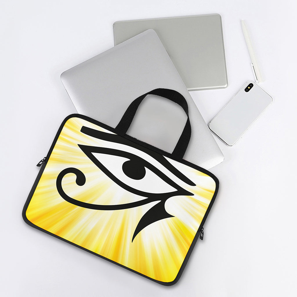 Eye Of Horus Symbol Print Laptop Sleeve With Handle