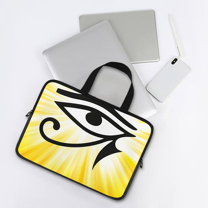 Eye Of Horus Symbol Print Laptop Sleeve With Handle