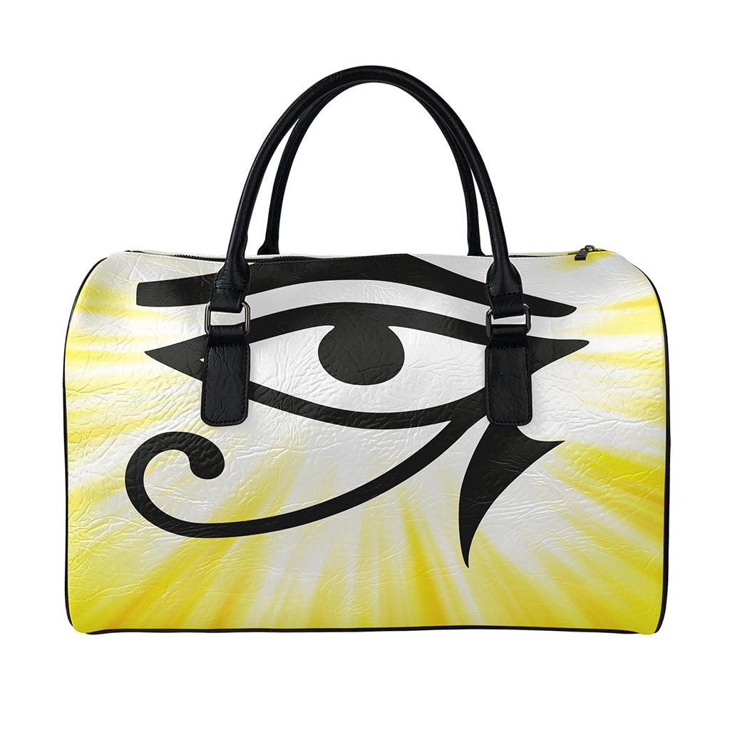Eye Of Horus Symbol Print Leather Duffle Bag