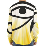 Eye Of Horus Symbol Print Long Sleeve Baseball Jersey