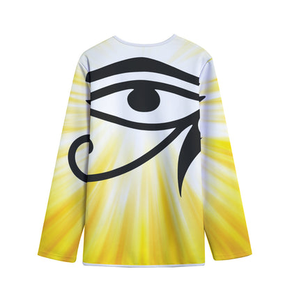 Eye Of Horus Symbol Print Long Sleeve Short Coat