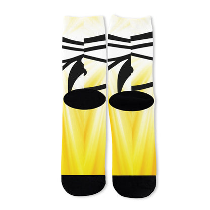 Eye Of Horus Symbol Print Long Socks