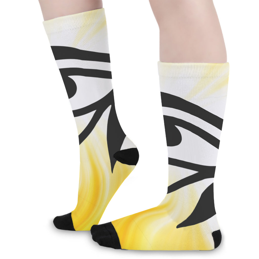 Eye Of Horus Symbol Print Long Socks