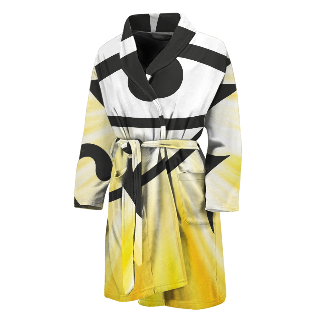 Eye Of Horus Symbol Print Men's Bathrobe