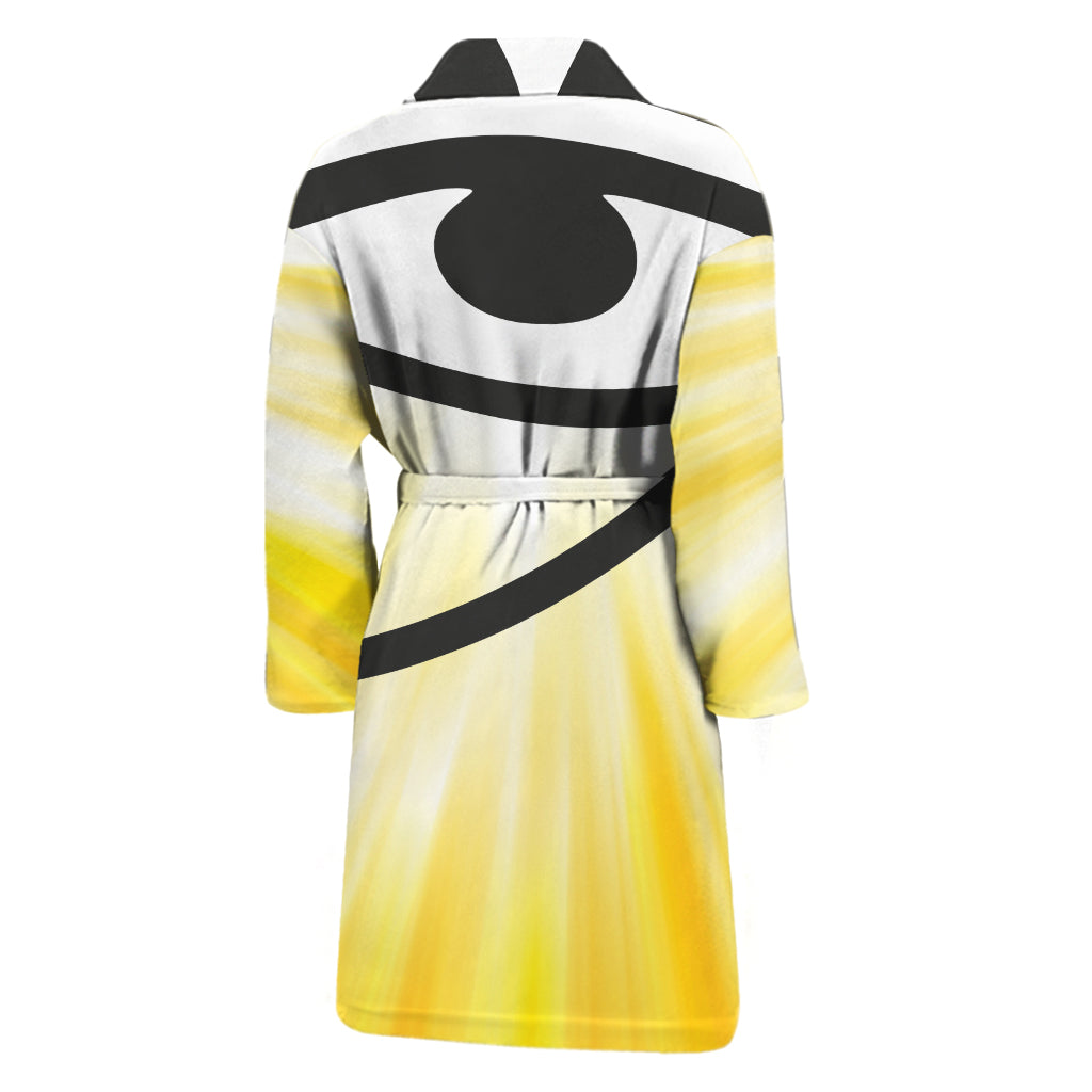 Eye Of Horus Symbol Print Men's Bathrobe