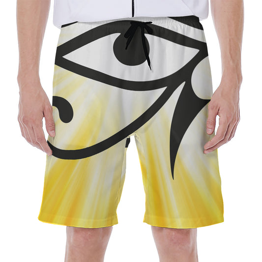 Eye Of Horus Symbol Print Men's Beach Shorts