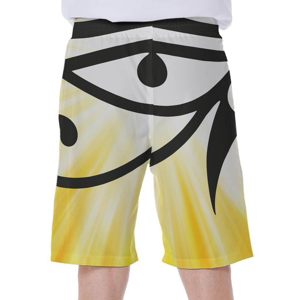 Eye Of Horus Symbol Print Men's Beach Shorts