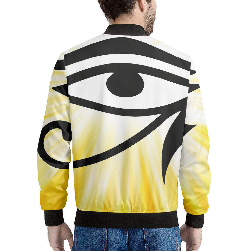 Eye Of Horus Symbol Print Men's Bomber Jacket