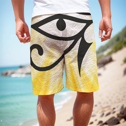 Eye Of Horus Symbol Print Men's Cargo Shorts