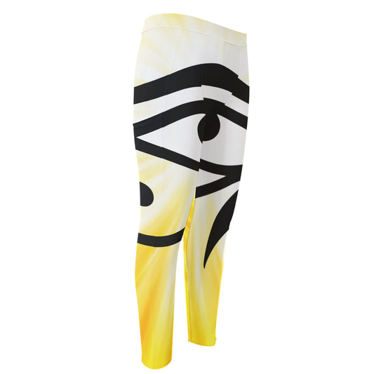 Eye Of Horus Symbol Print Men's Compression Pants