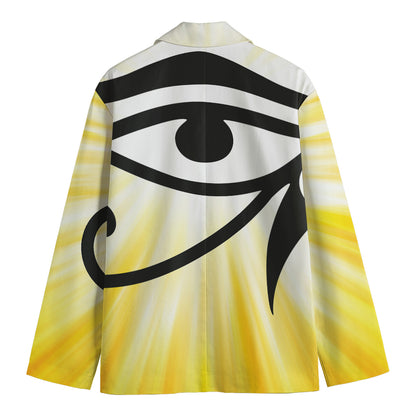 Eye Of Horus Symbol Print Men's Cotton Blazer