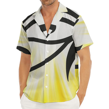 Eye Of Horus Symbol Print Men's Deep V-Neck Shirt