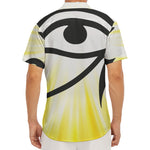 Eye Of Horus Symbol Print Men's Deep V-Neck Shirt