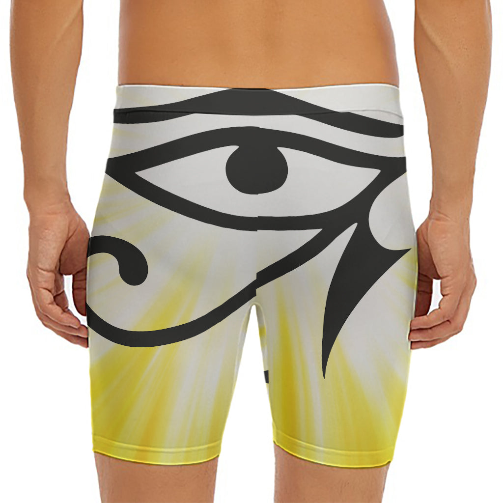 Eye Of Horus Symbol Print Men's Long Boxer Briefs