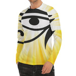 Eye Of Horus Symbol Print Men's Long Sleeve Rash Guard