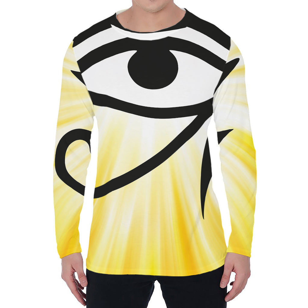 Eye Of Horus Symbol Print Men's Long Sleeve T-Shirt