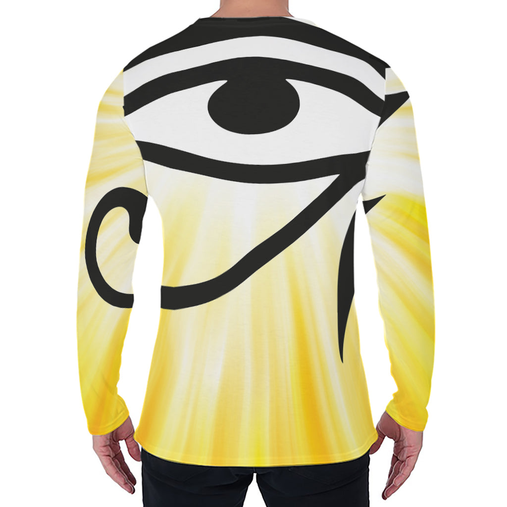 Eye Of Horus Symbol Print Men's Long Sleeve T-Shirt
