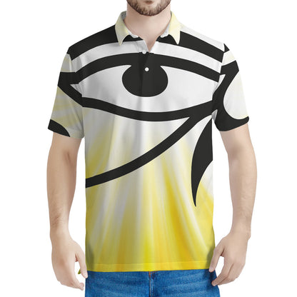 Eye Of Horus Symbol Print Men's Polo Shirt