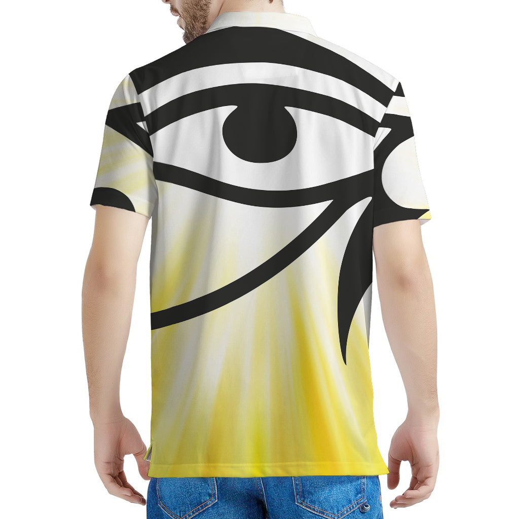 Eye Of Horus Symbol Print Men's Polo Shirt
