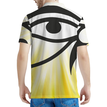 Eye Of Horus Symbol Print Men's Polo Shirt