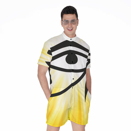 Eye Of Horus Symbol Print Men's Rompers