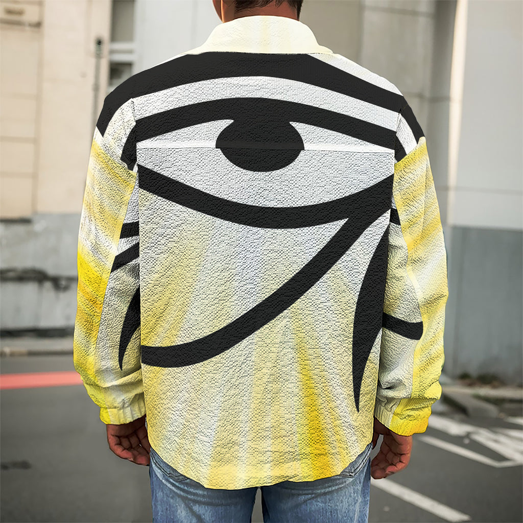 Eye Of Horus Symbol Print Men's Shirt Jacket