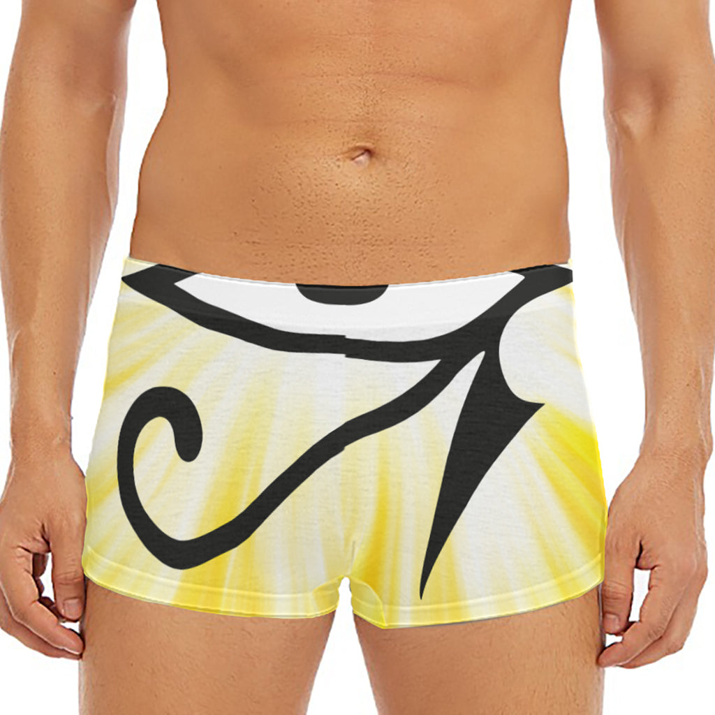 Eye Of Horus Symbol Print Men's Short Boxer Briefs