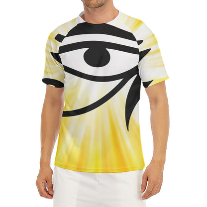 Eye Of Horus Symbol Print Men's Short Sleeve Rash Guard