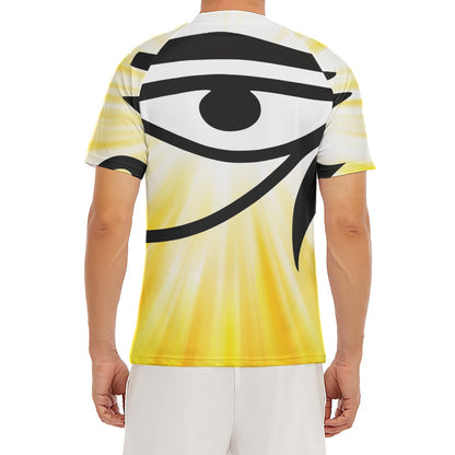 Eye Of Horus Symbol Print Men's Short Sleeve Rash Guard