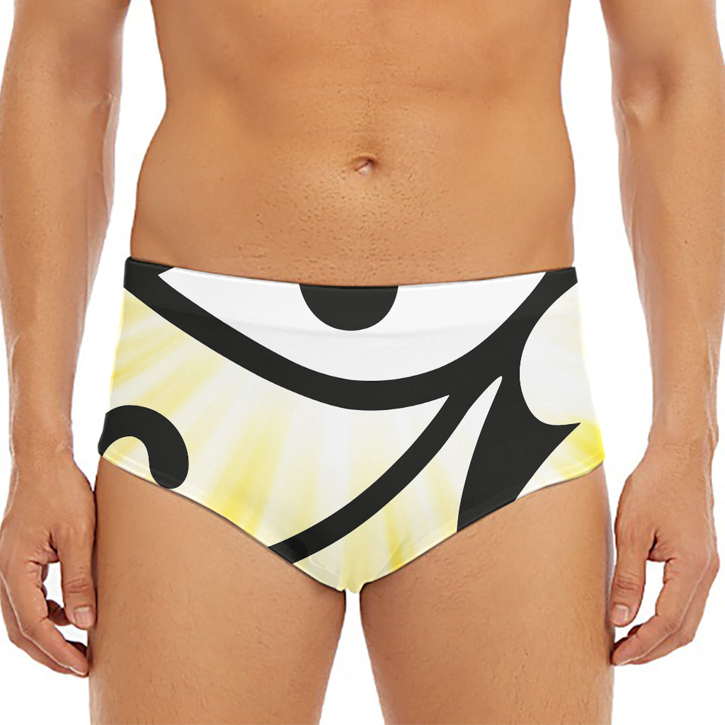 Eye Of Horus Symbol Print Men's Triangle Swim Briefs