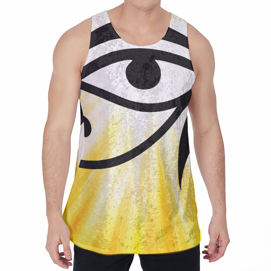 Eye Of Horus Symbol Print Men's Velvet Tank Top